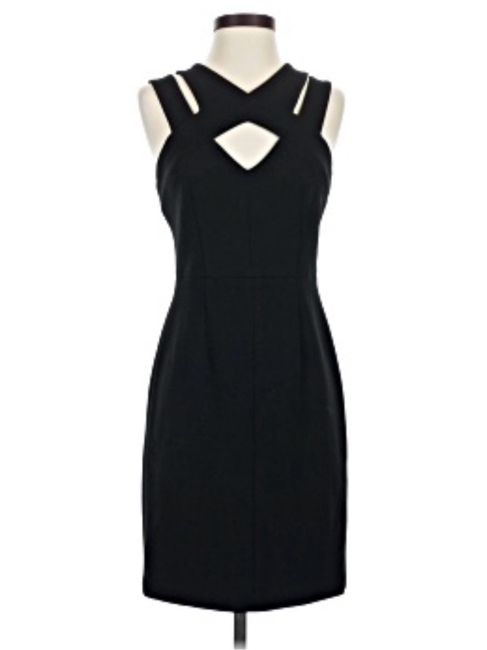 Betsey Johnson Little Black Midi Cocktail Bodycon Dress LBD Size 6